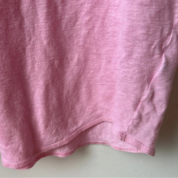 J Crew 100%‎ linen scoop neck tank in baby  pink small - Picture 3 of 7